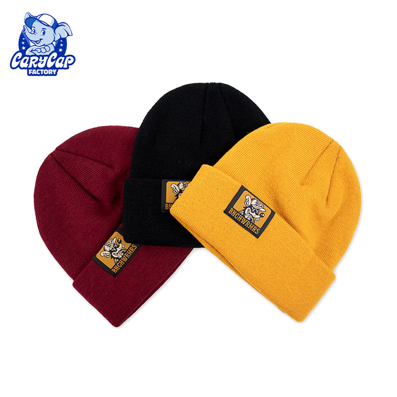 Woven Label Cuff Beanie